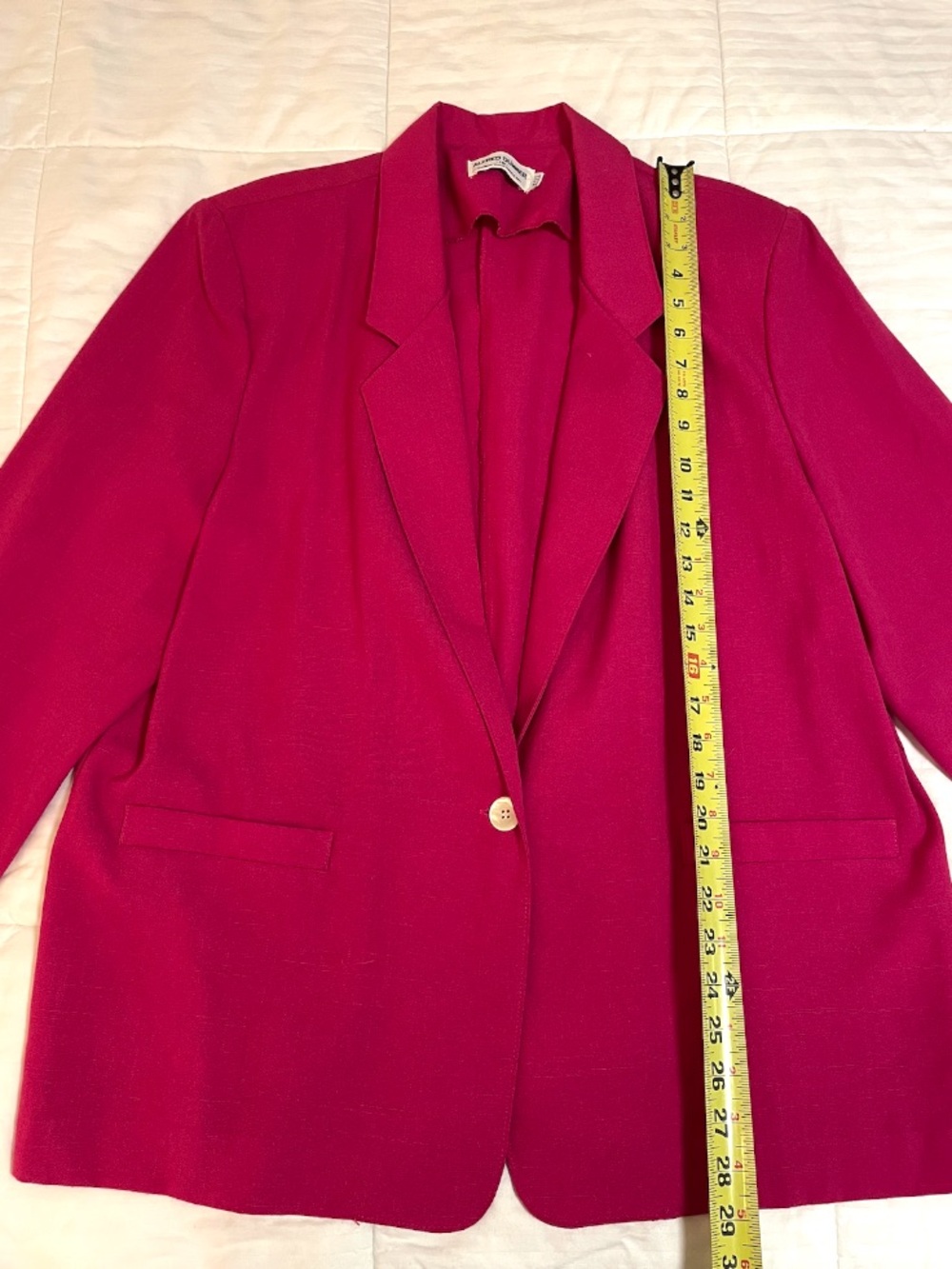 Vintage Alfred Dunner Fuchsia Pink Women 18 Blazer Jacket Shell Button EUC - Picture 2 of 8